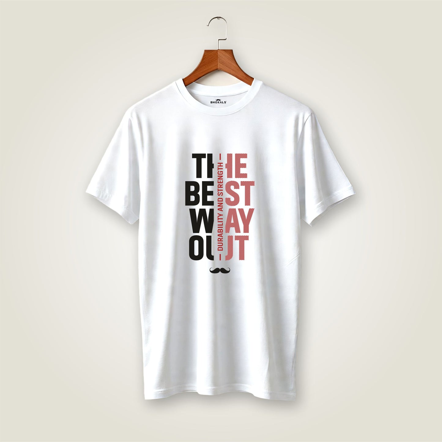 The Best Way Out Printed Round Neck Cotton Men T-Shirt