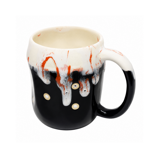 Bhokals Big Dots Print Black Coffee Mug