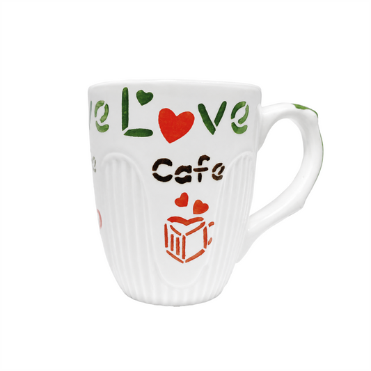 Bhokals Love Cafe Printed White Coffee Mug