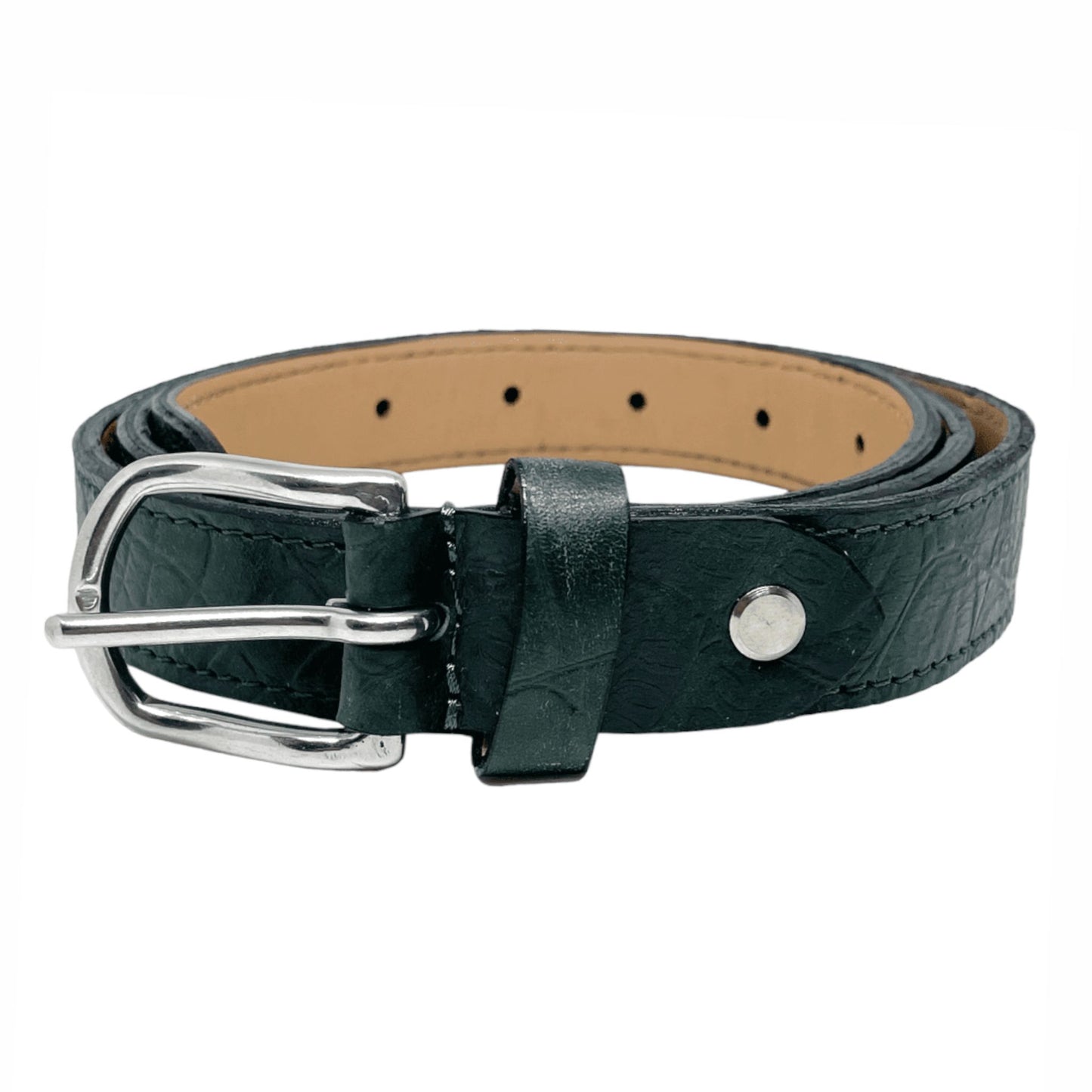 Bhokals Women Green Crocs Leather Belt