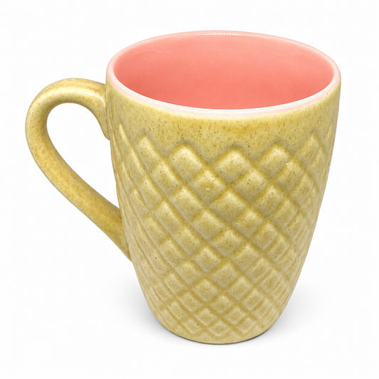 Bhokals Bone China Pink Cream Coffee Mug