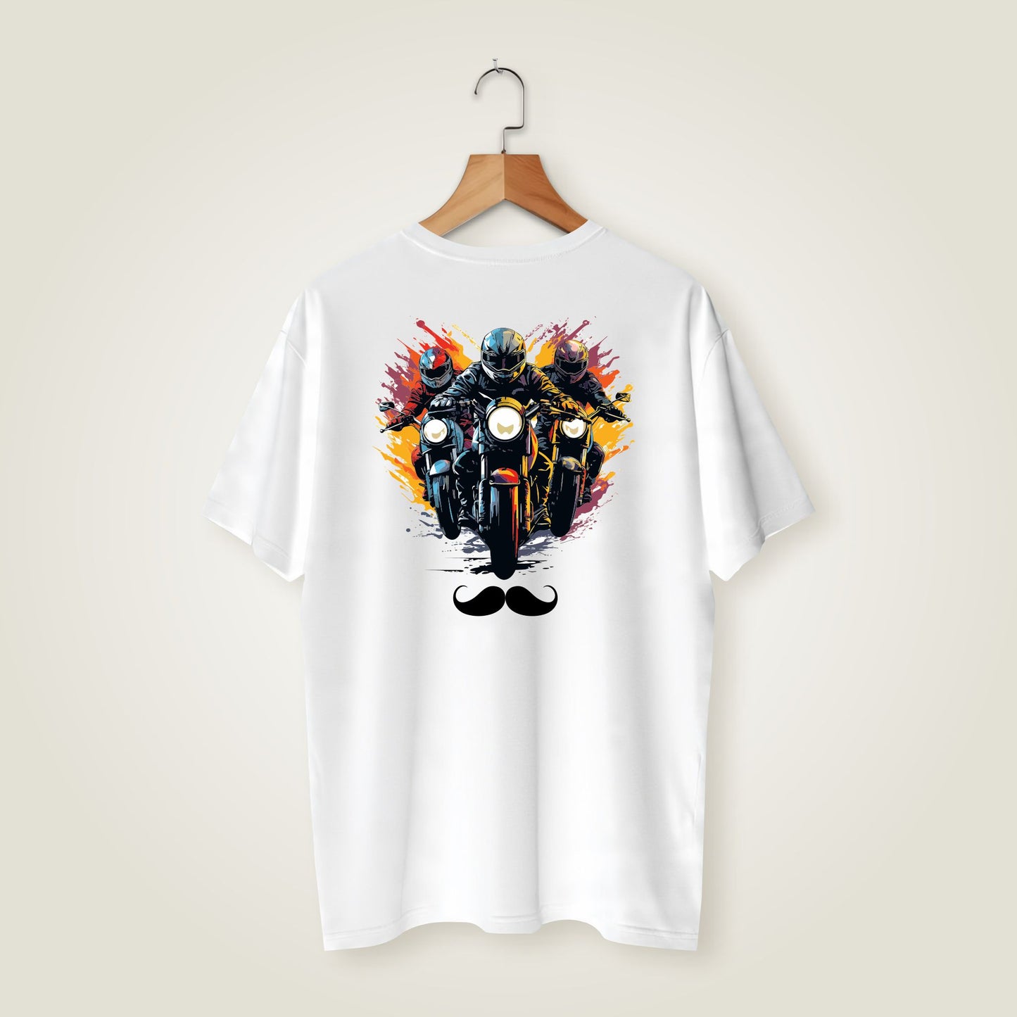 Bhokals Premium Oversized Front & Back Printed T-Shirt for Men - Biker