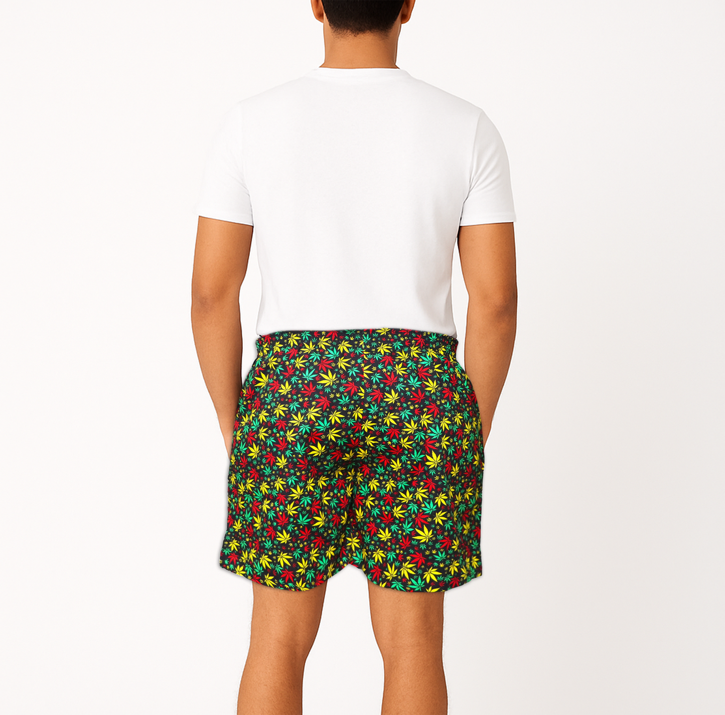 Black Flower Printed Cotton Boxer For Men