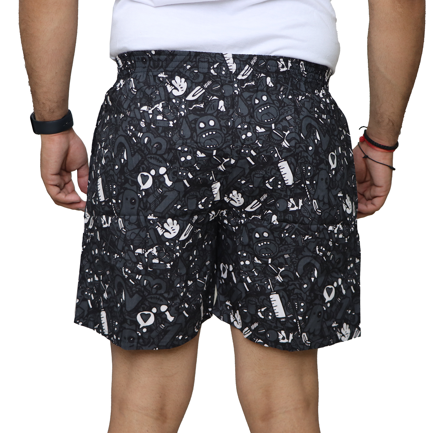 Grey Ghost Printed Cotton Boxer For Men