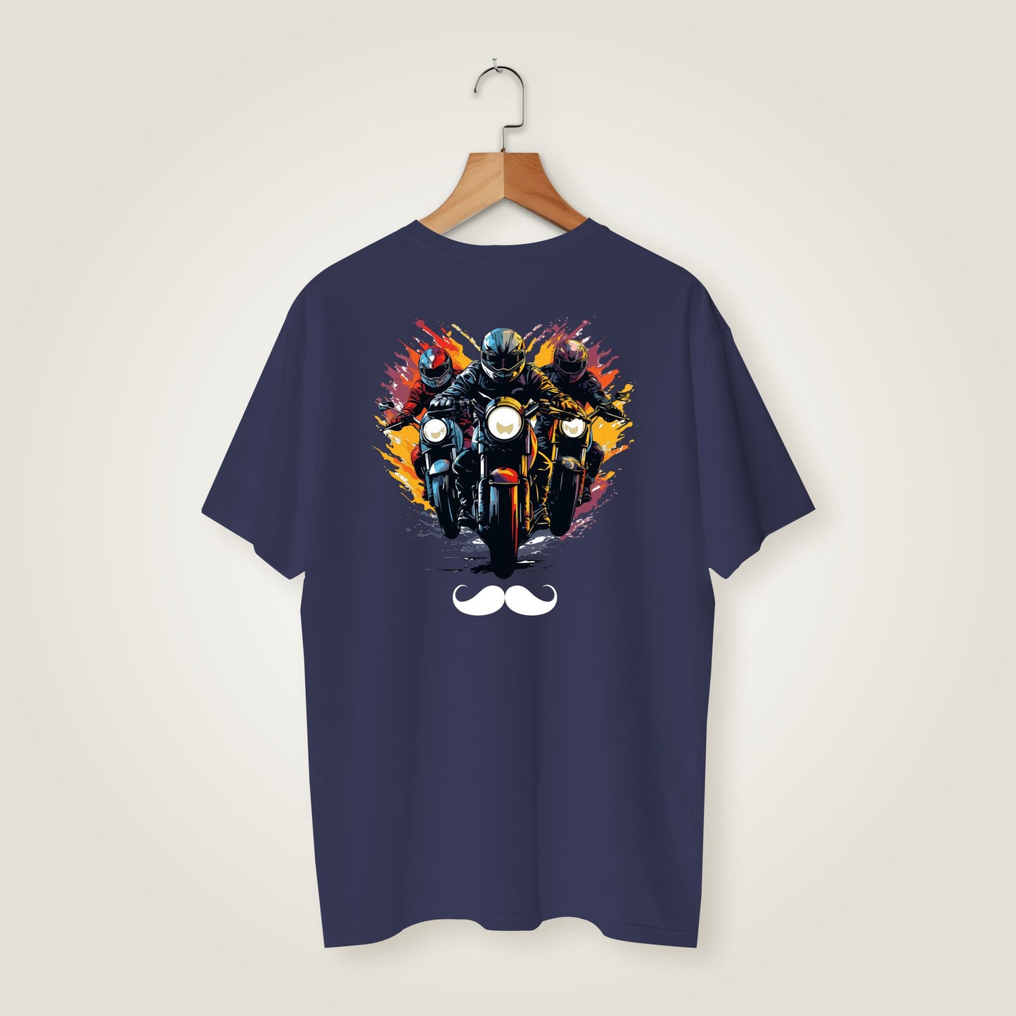 Bhokals Premium Oversized Front & Back Printed T-Shirt for Men - Biker
