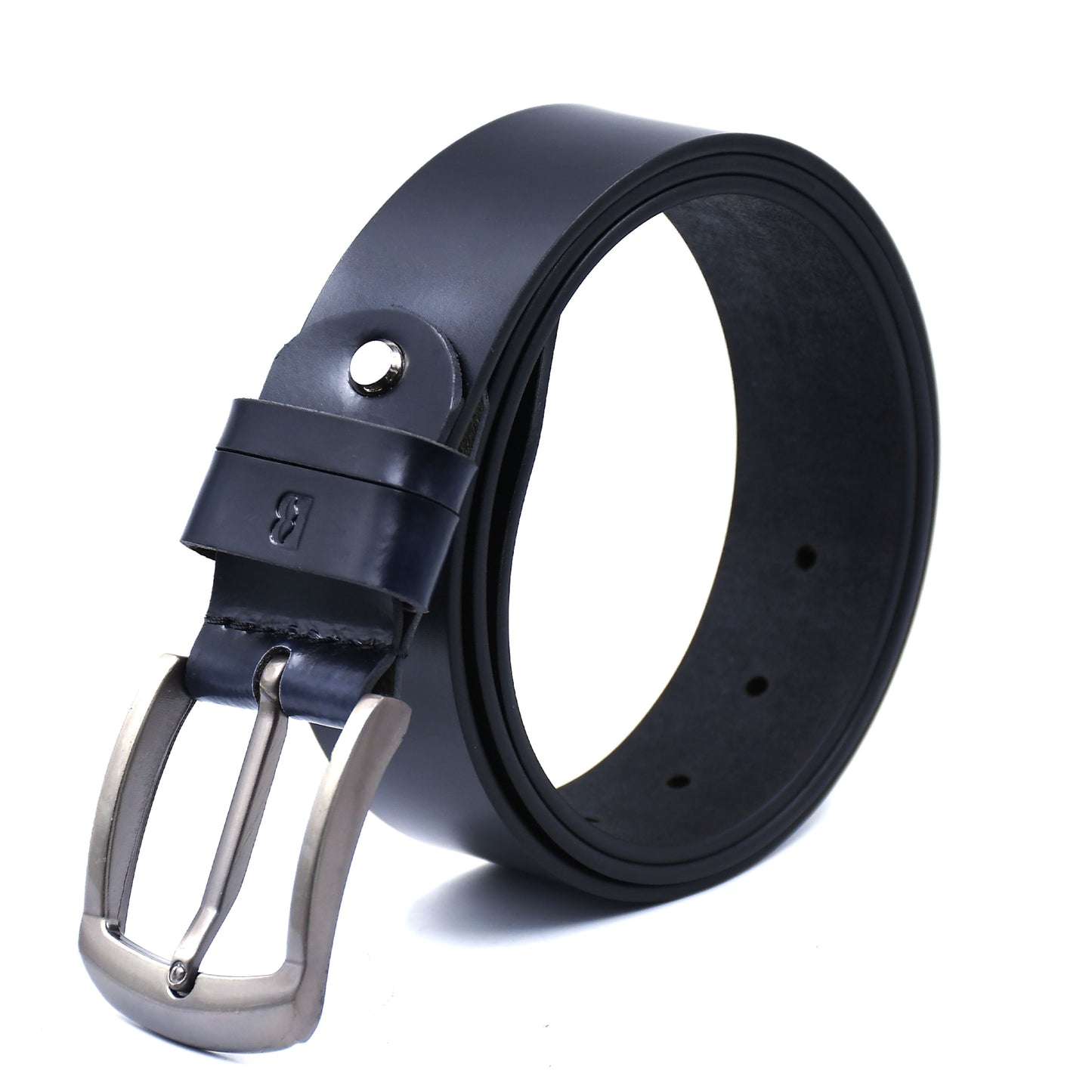 Bhokals Men Black Formal Leather Belt