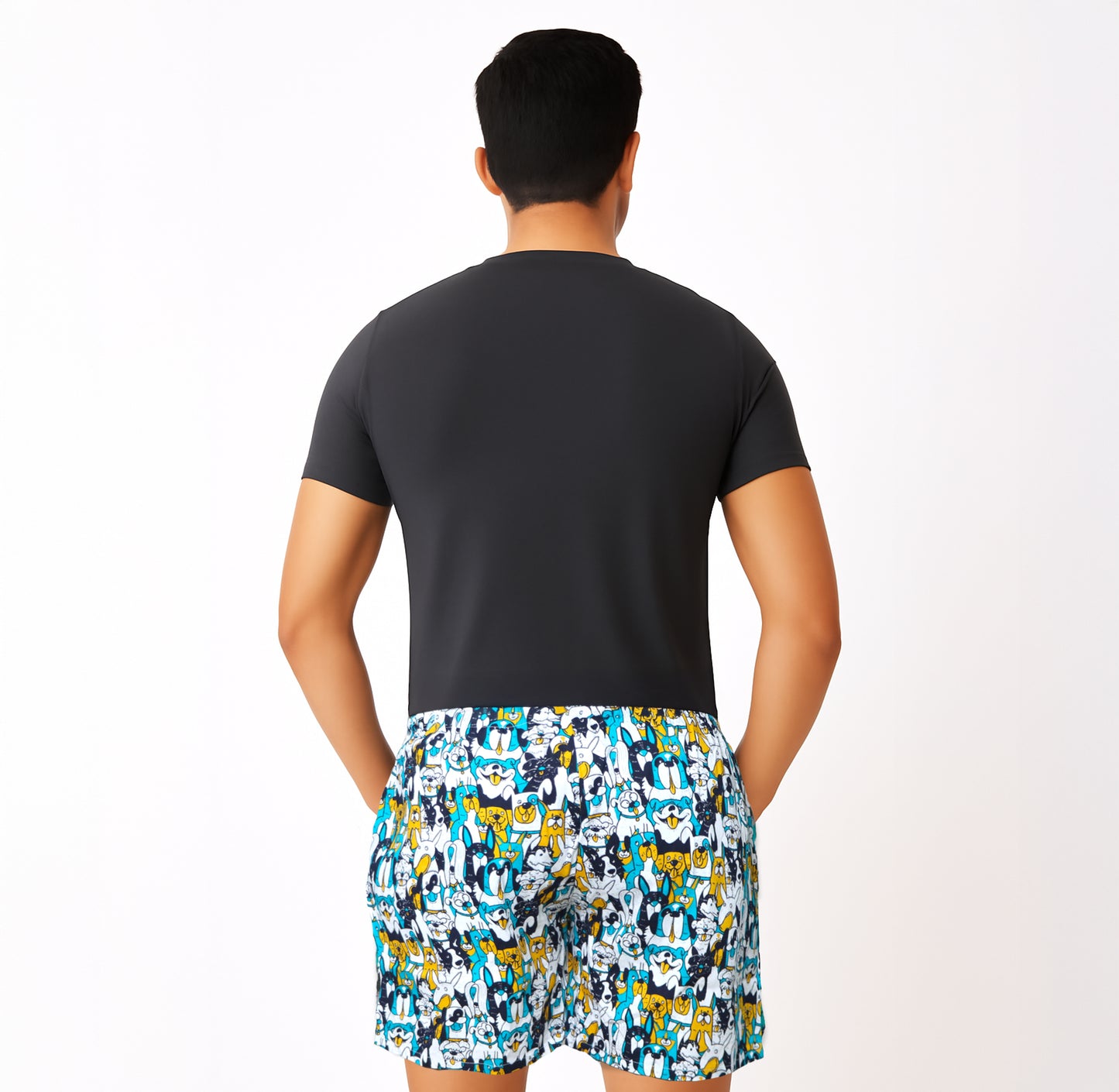 Dogs Printed Cotton Boxer For Men