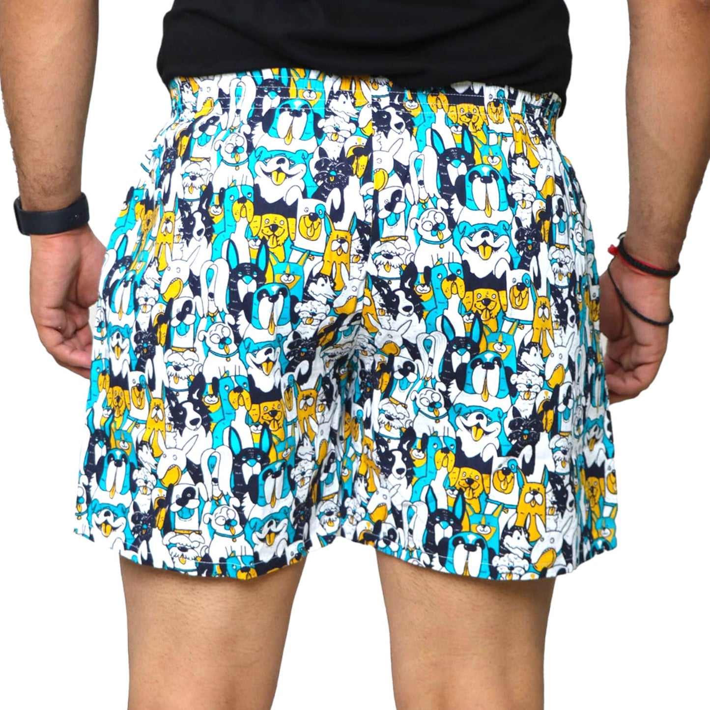 Dogs Printed Cotton Boxer For Men