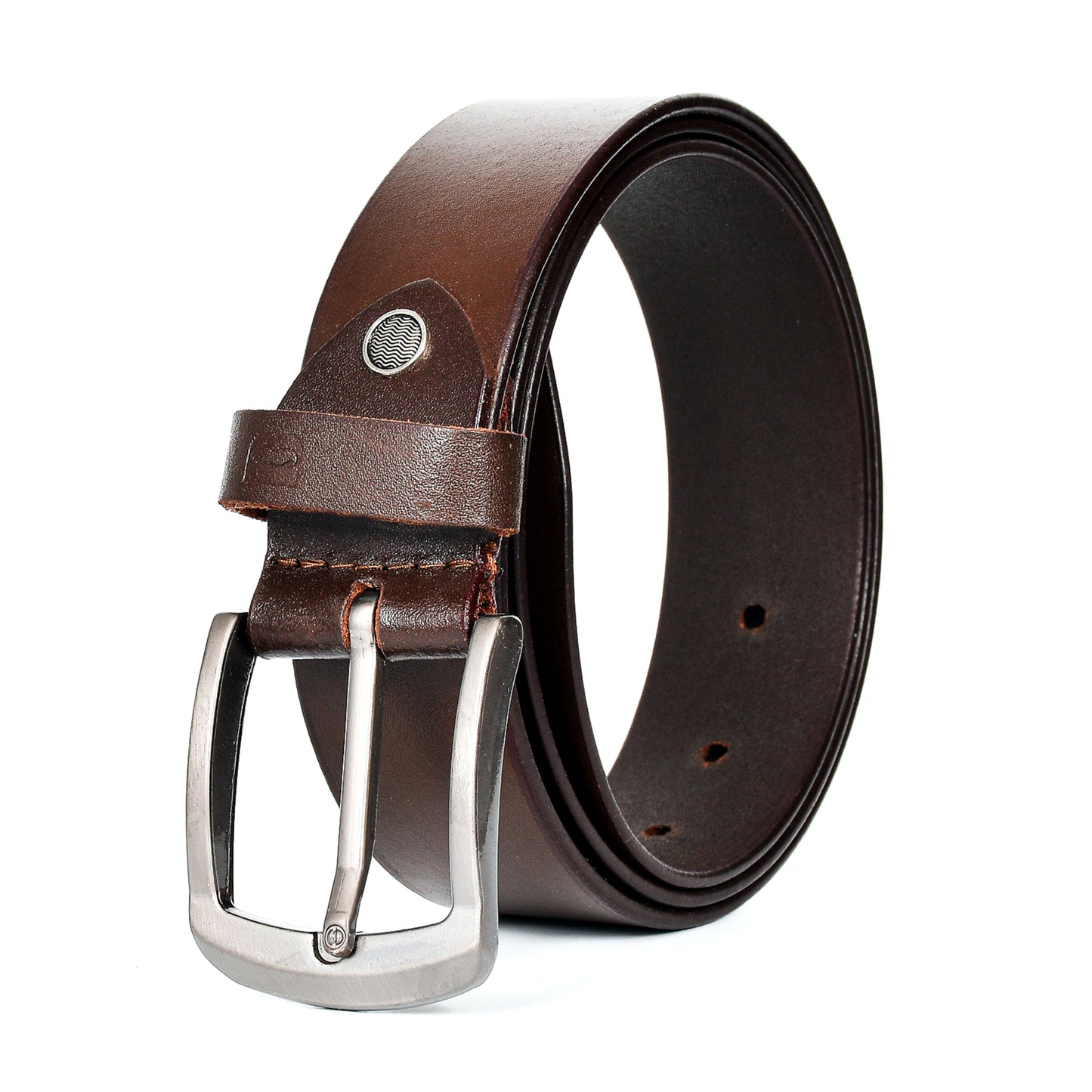 Bhokals Men Brown Casual Leather Belt