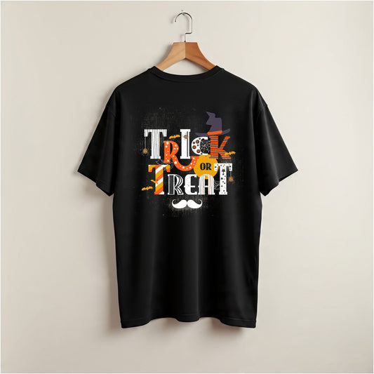 Bhokals Premium Oversized Front & Back Printed T-Shirt for Men - Trick N Treat