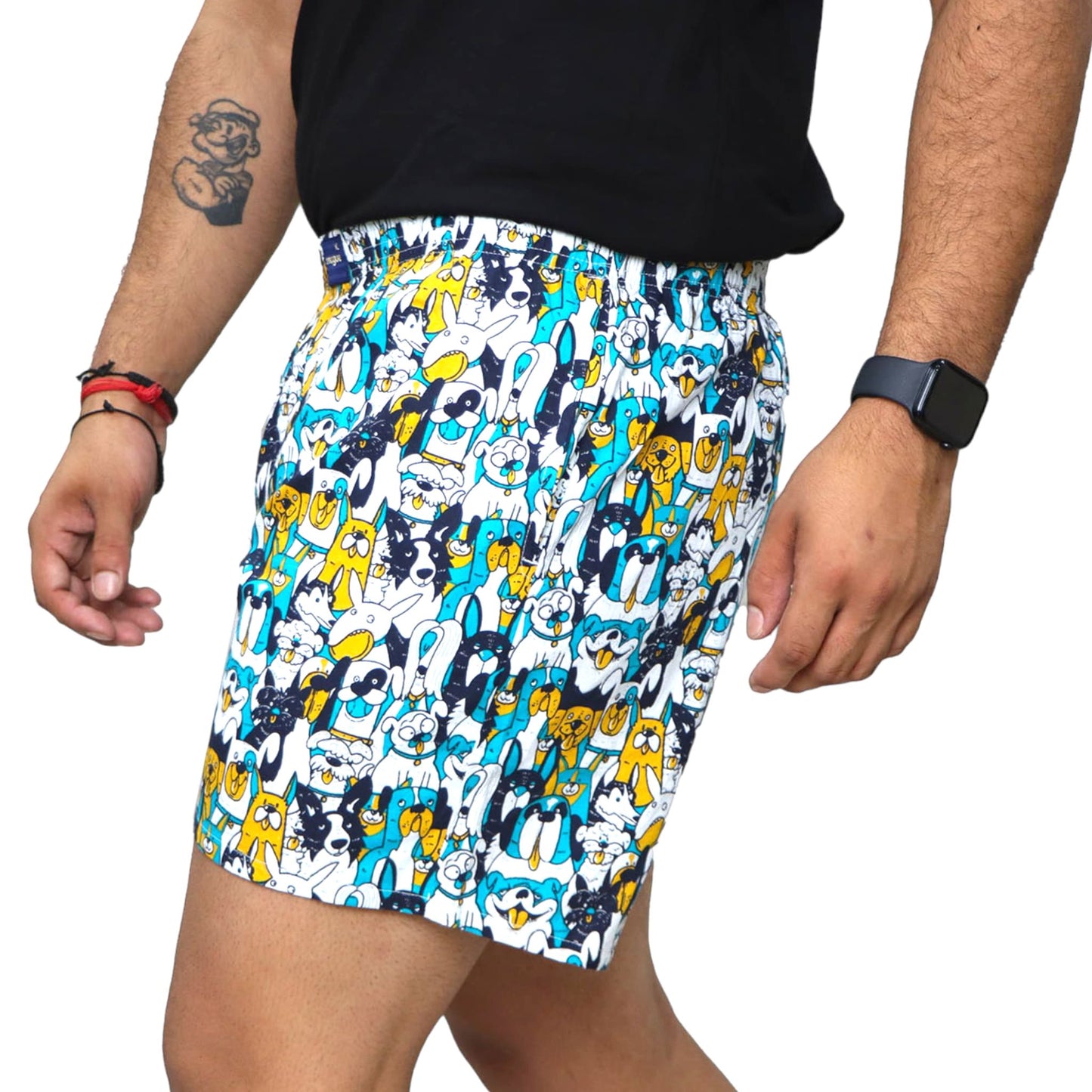 Dogs Printed Cotton Boxer For Men