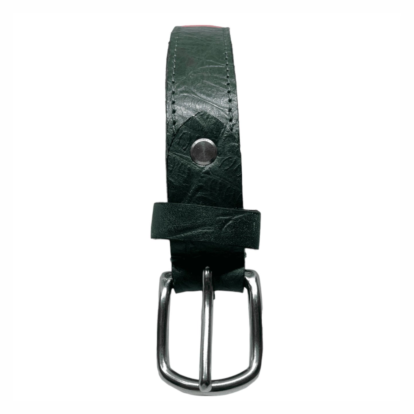 Bhokals Women Green Crocs Leather Belt
