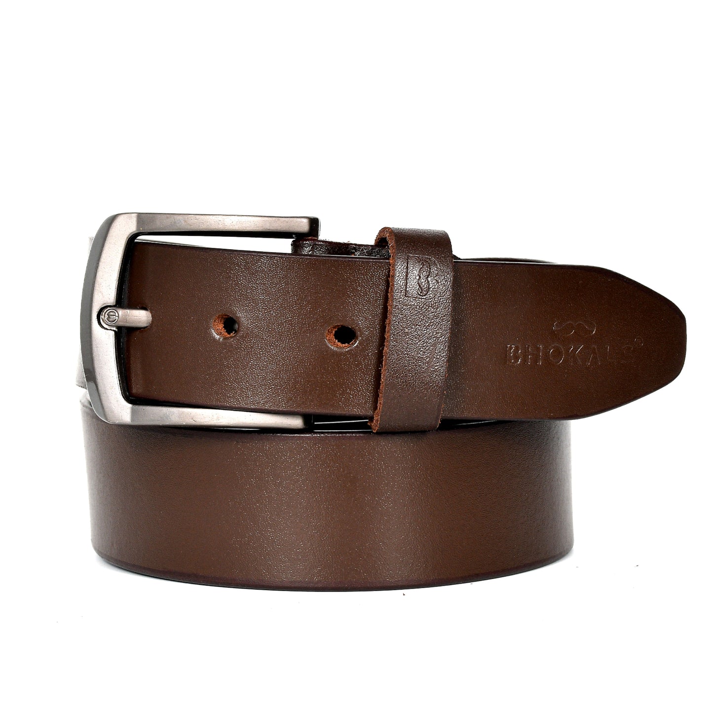 Bhokals Men Brown Casual Leather Belt