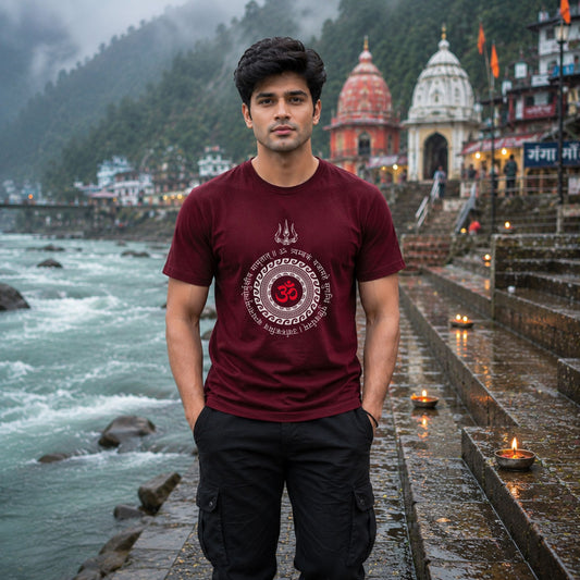 Crimson Om Trident Tee