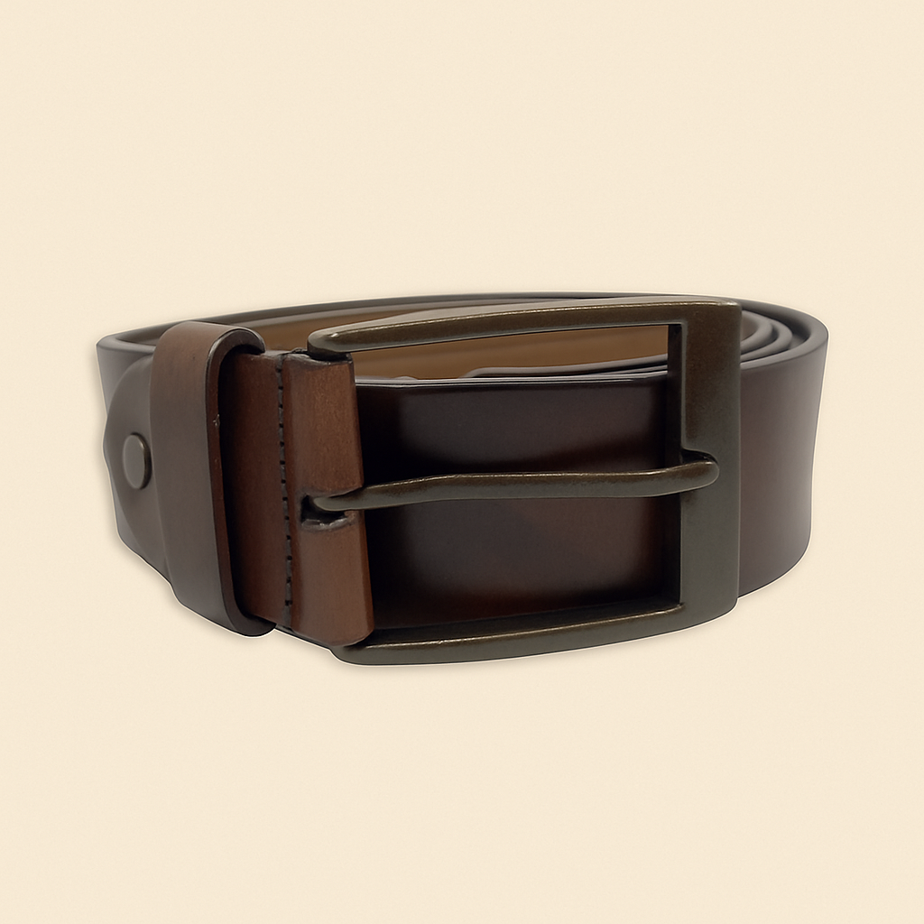 Bhokals Men Tan Formal Leather Belt