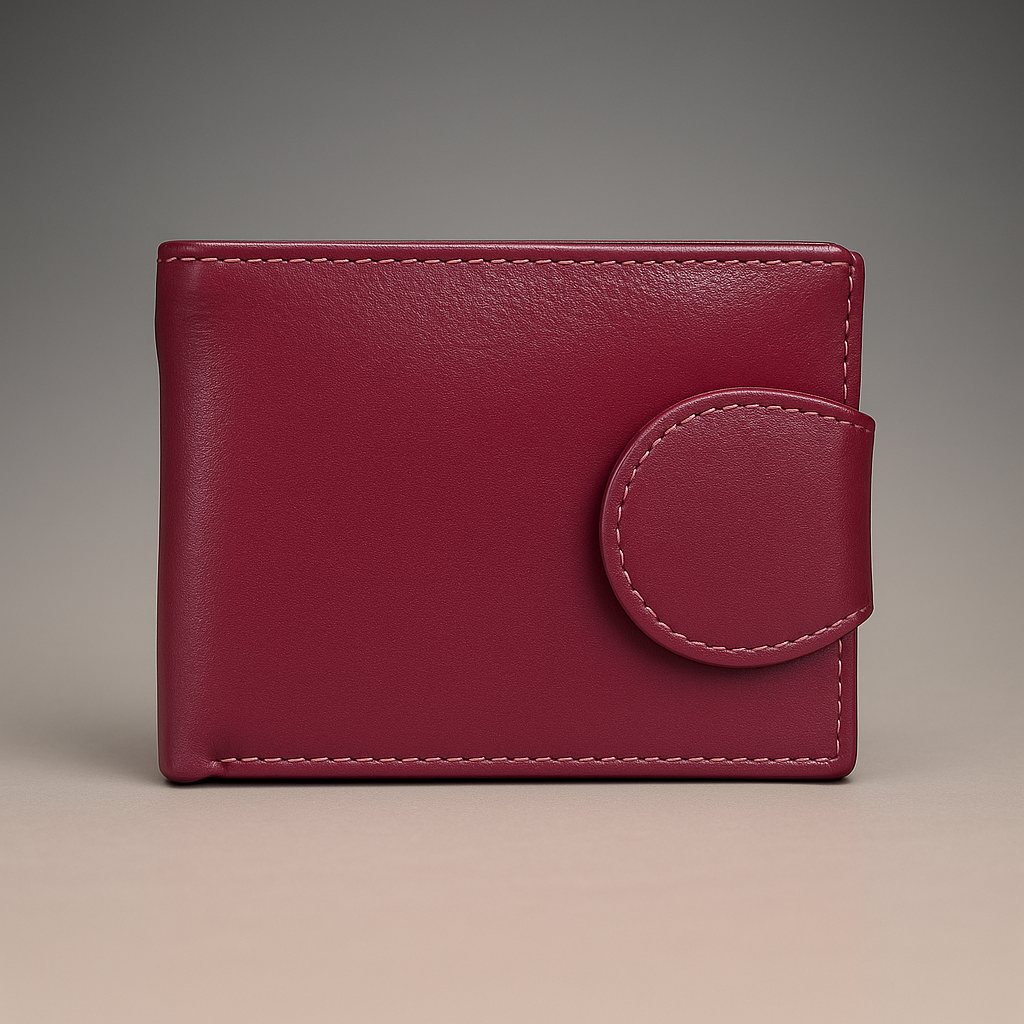 Leather Solid Purple Women Pocket Wallet