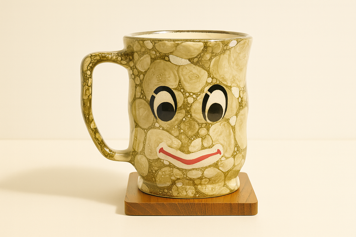 Bhokals Face Print Green Coffee Mug