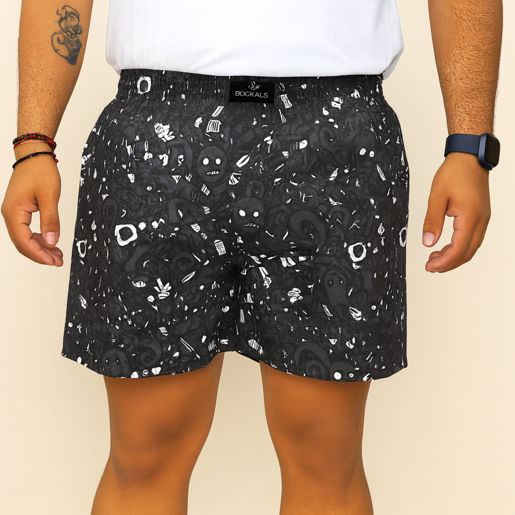 Grey Ghost Printed Cotton Boxer For Men