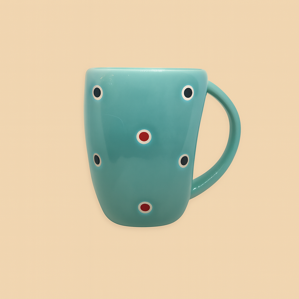 Bhokals Ceramic Green Dotted Coffee Mug