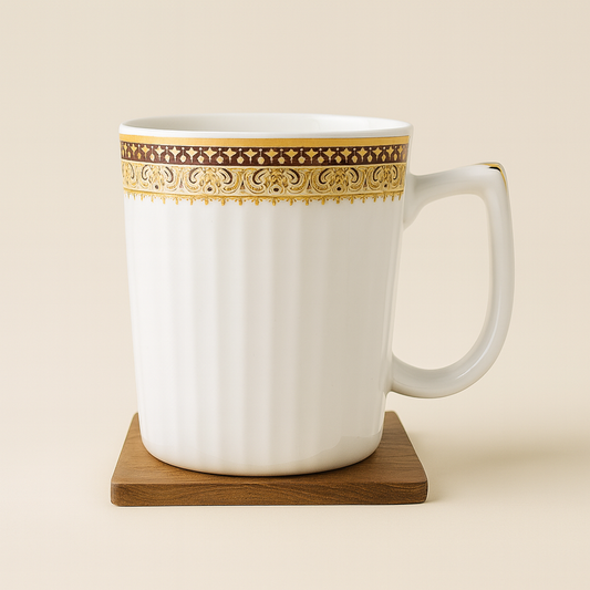 Bhokals Border Texture White Coffee Mug