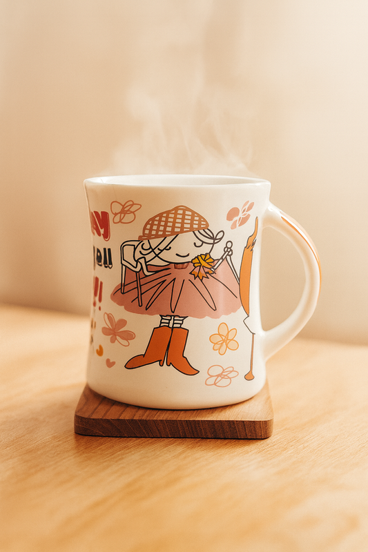 Bhokals Baby Doll Red Printed White Coffee Mug