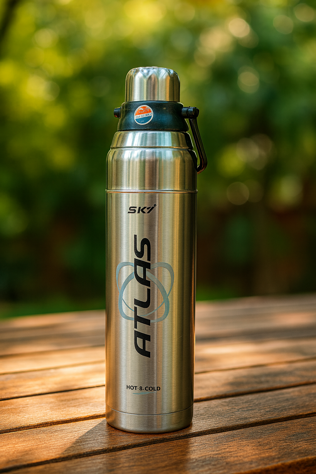 Sky Atlas Printed 1400ml  Silver Pu Layer Steel Water Bottle