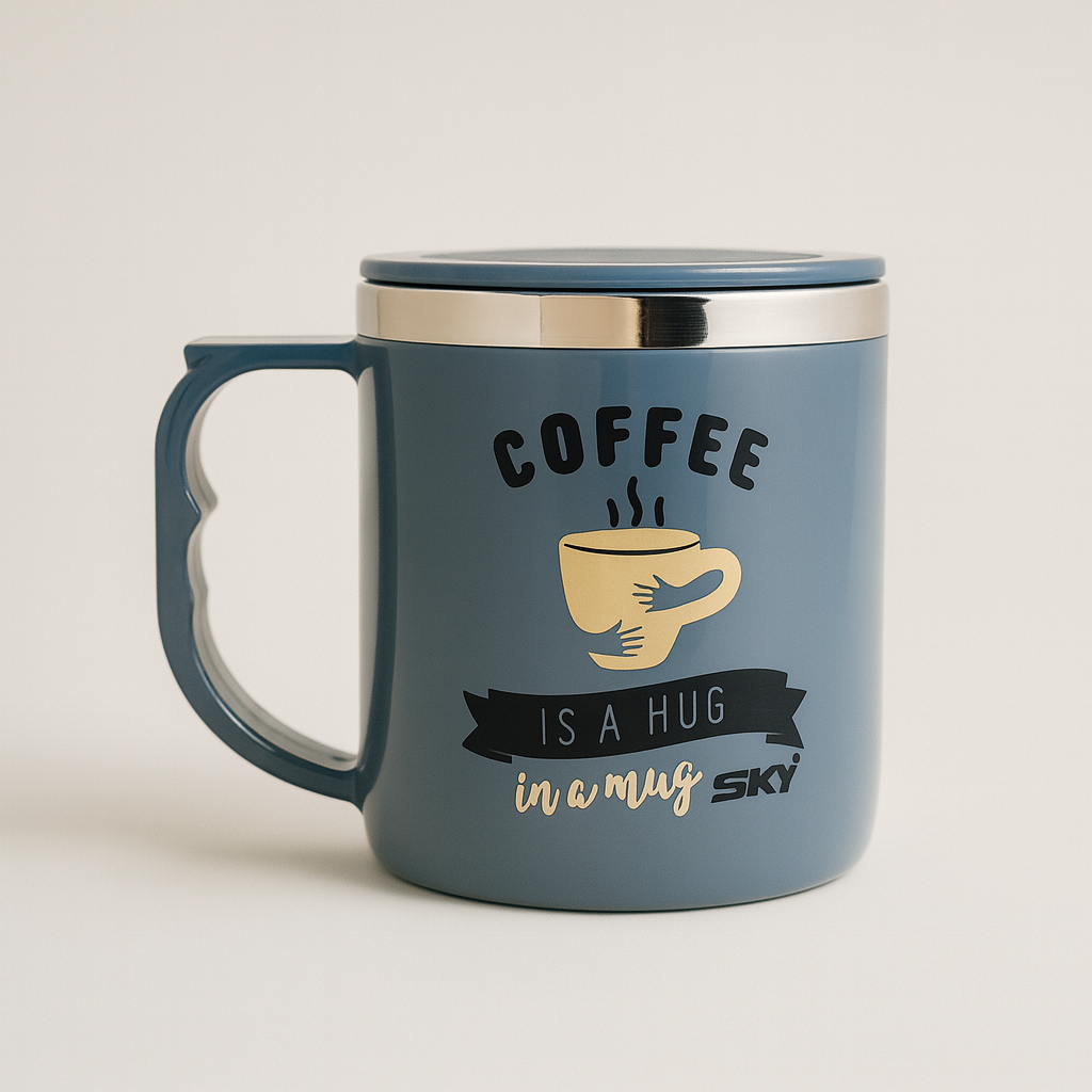 Jolly Steel Small Grey Coffee Mug