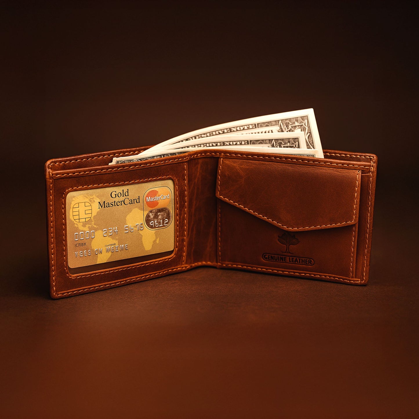 Leather Tan Men Wallet