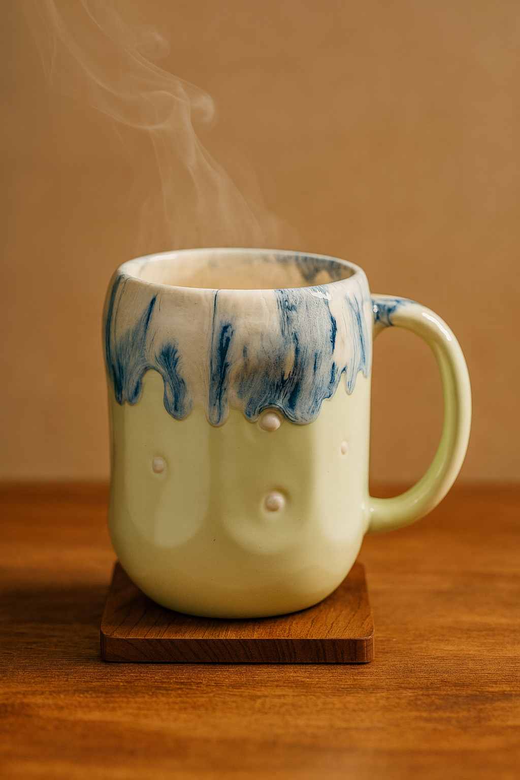 Bhokals Big Dots Print Green Coffee Mug
