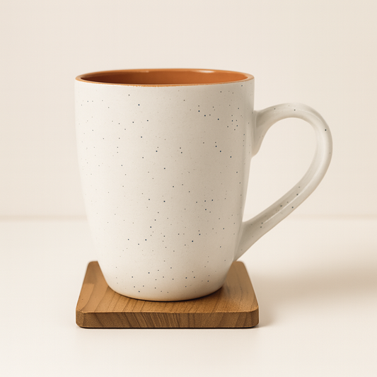 Bhokals Dots Print Brown White Coffee Mug