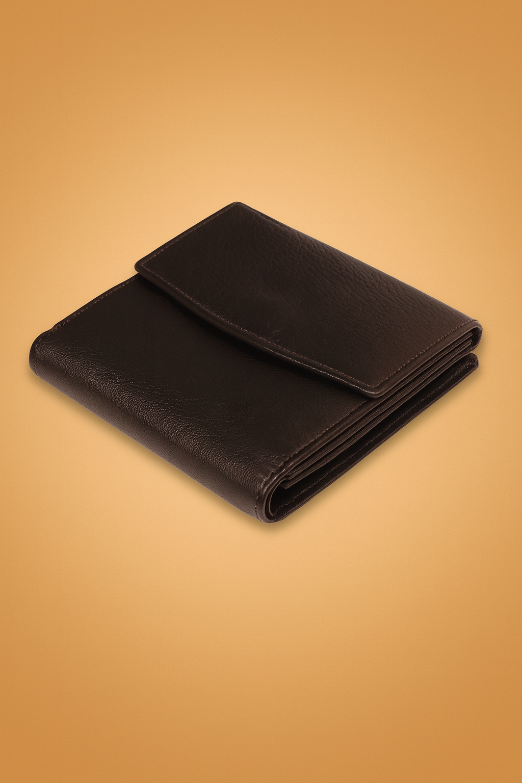 Leather Solid Black Multi Fold Women Wallet