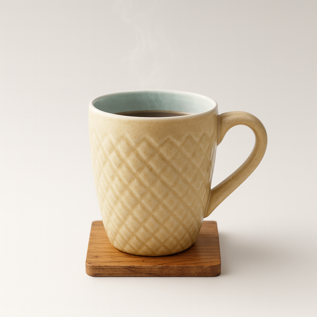 Bhokals Bone China Sky Blue Cream Coffee Mug