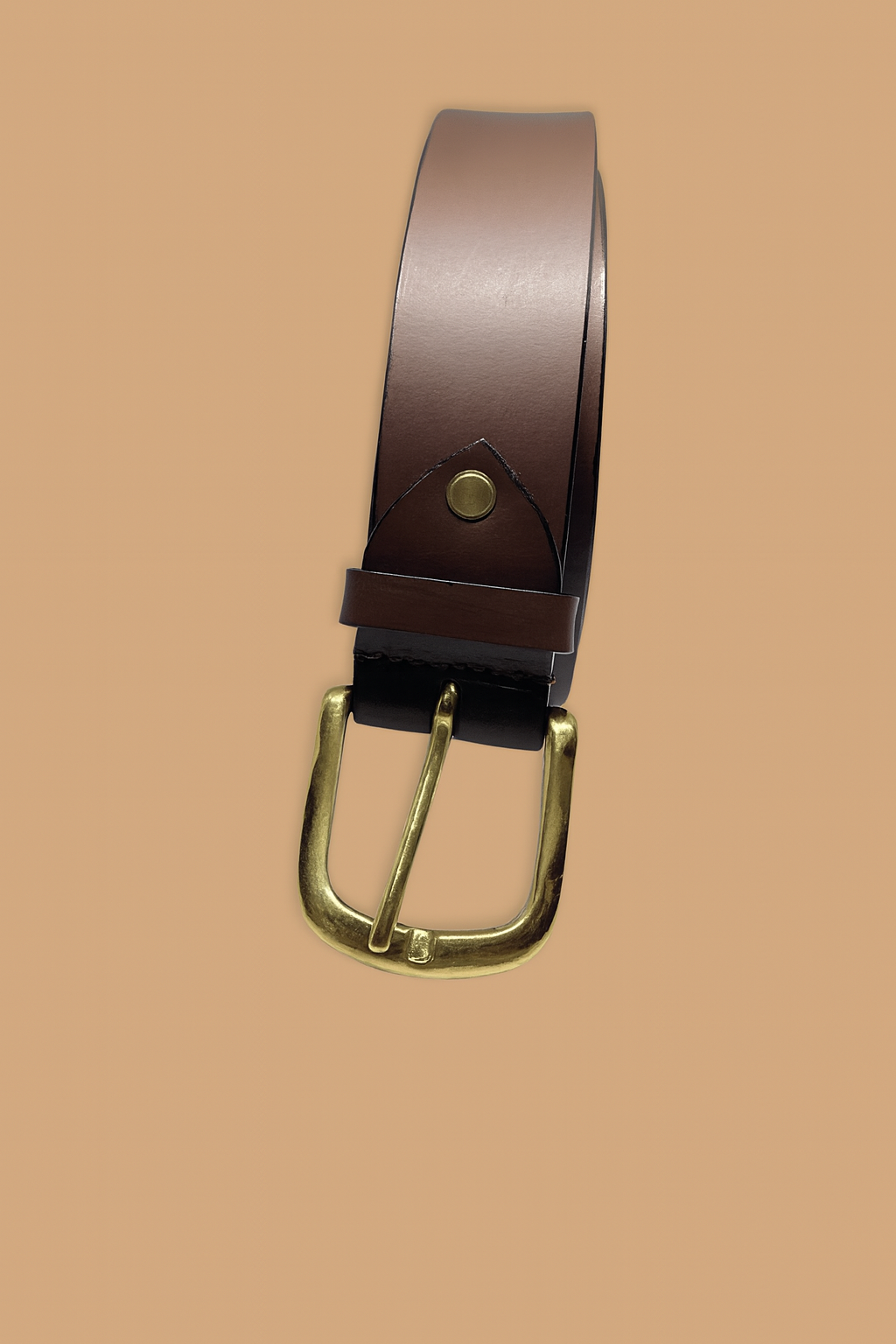 Bhokals Men Chocolate Brown Casual Leather Belt