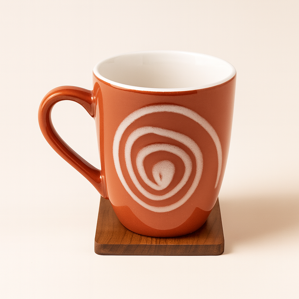 Bhokals Circle Printed Brown Coffee Mug