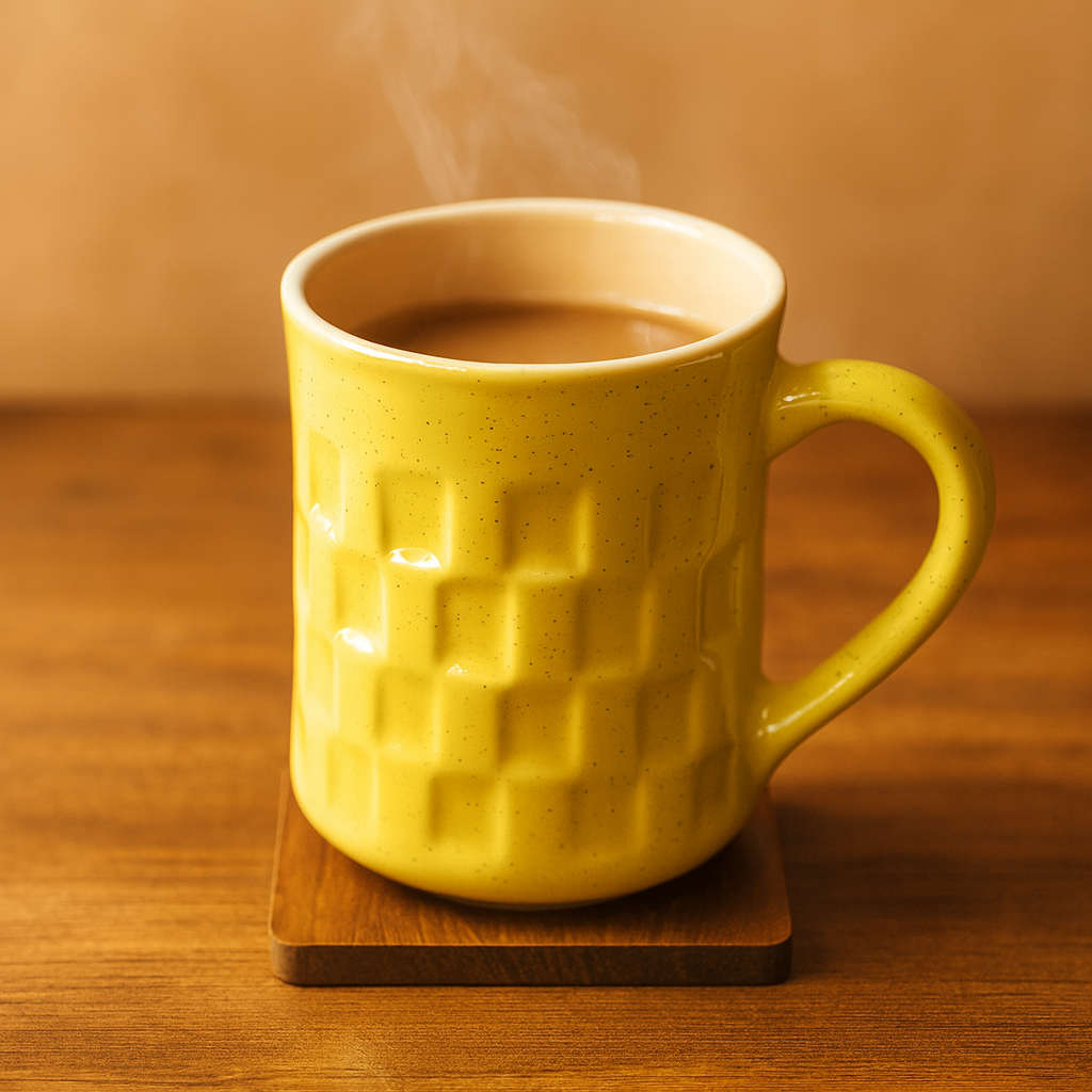 Bhokals Texture Pattern Yellow Coffee Mug