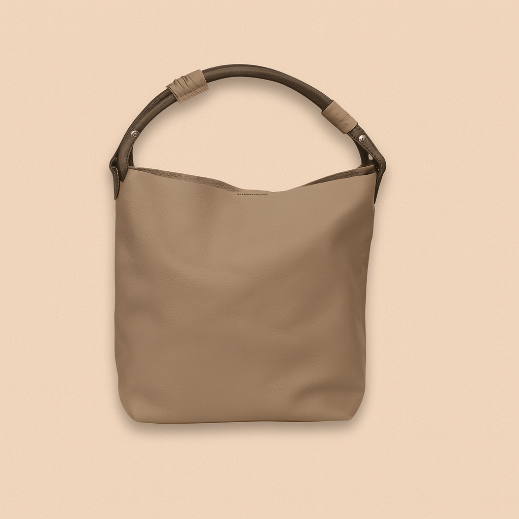 Leather Solid Grey Women Shoulder Bag