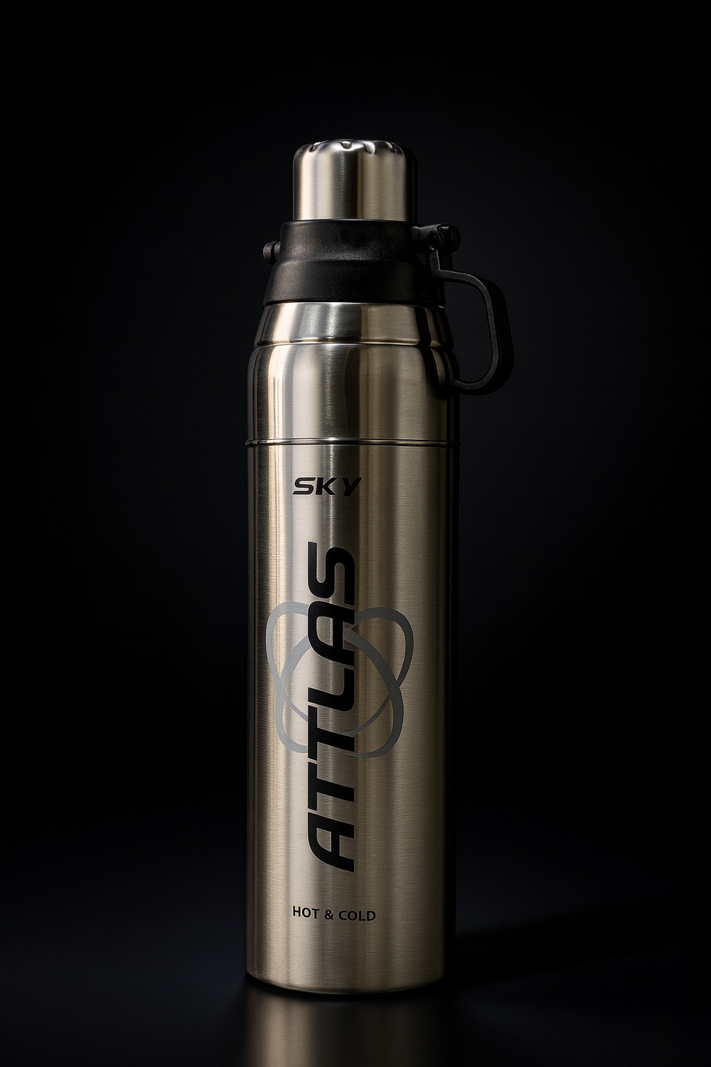 Sky Atlas Printed 1600ml Silver Pu Layer Steel Water Bottle