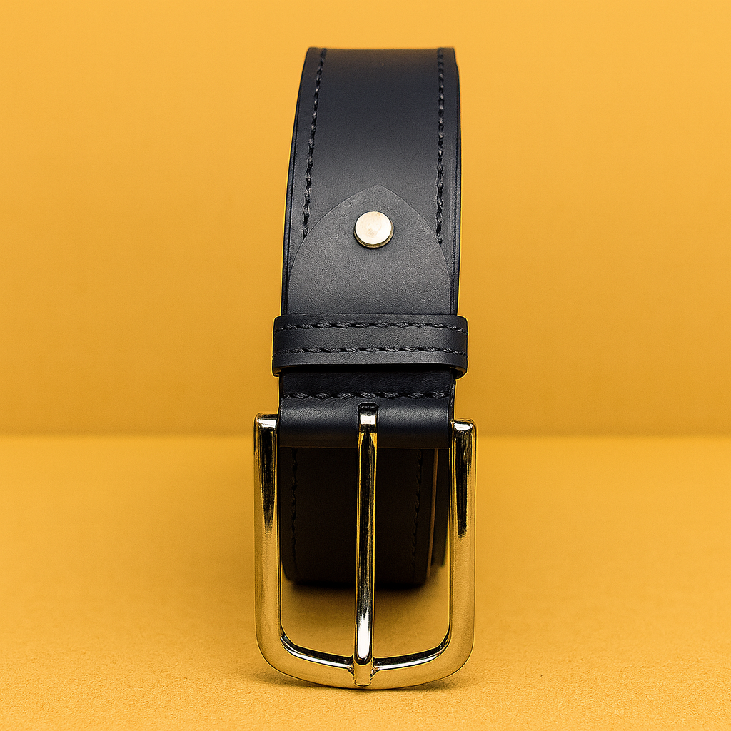 Bhokals Men Blue Formal Leather Belt