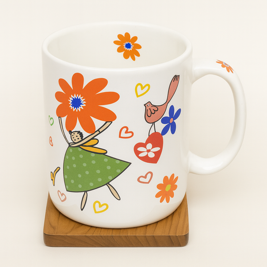 Bhokals  Friend Cartoon Printed White Coffee Mug
