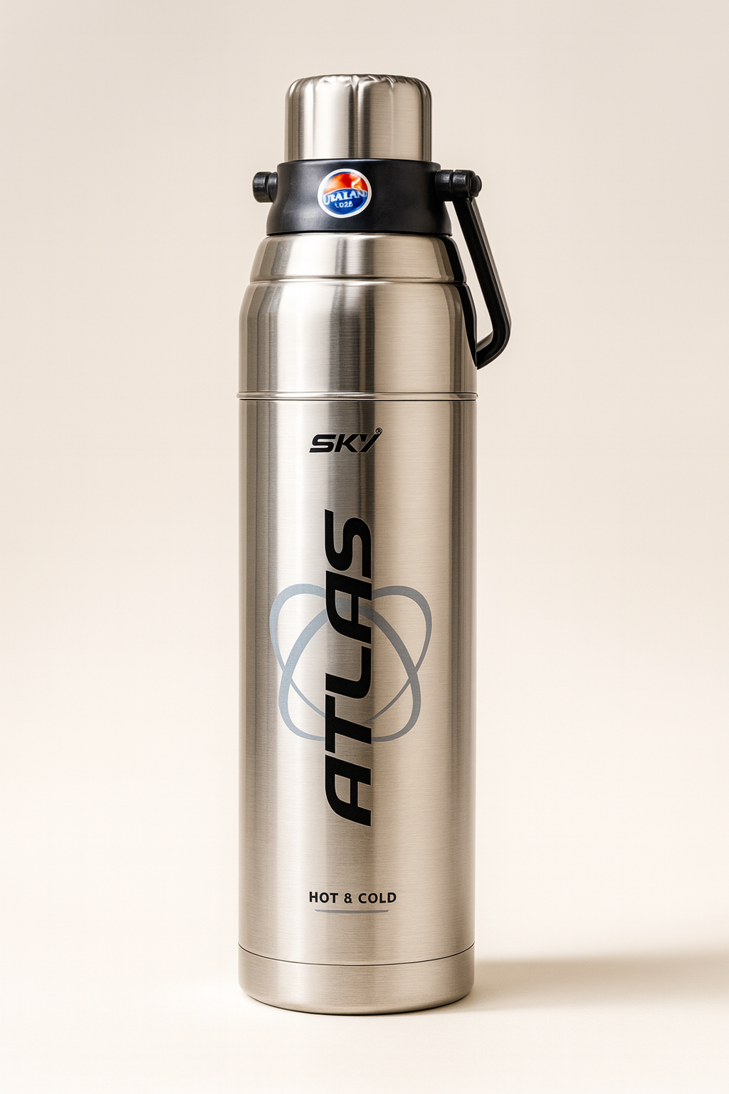 Sky Atlas Printed 1400ml  Silver Pu Layer Steel Water Bottle