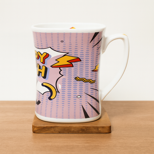 Bhokals Happy Birthday Pink Printed White Coffee Mug