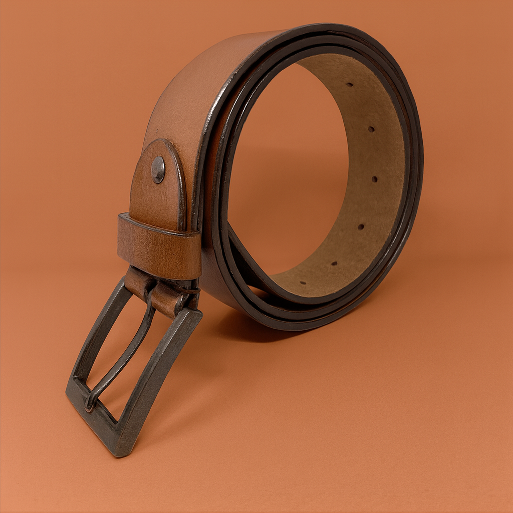 Bhokals Men Tan Formal Leather Belt