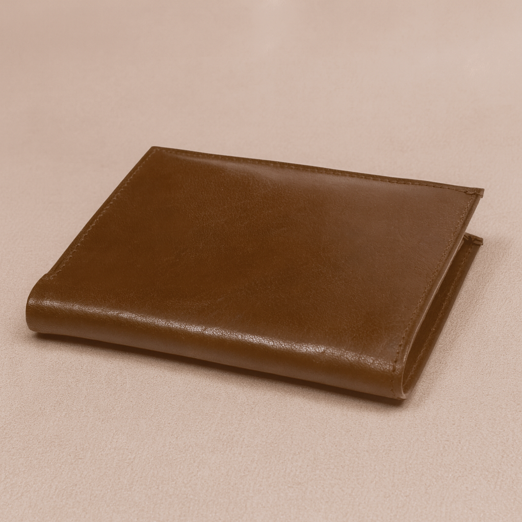 Leather Solid Brown Vertical Men Wallet