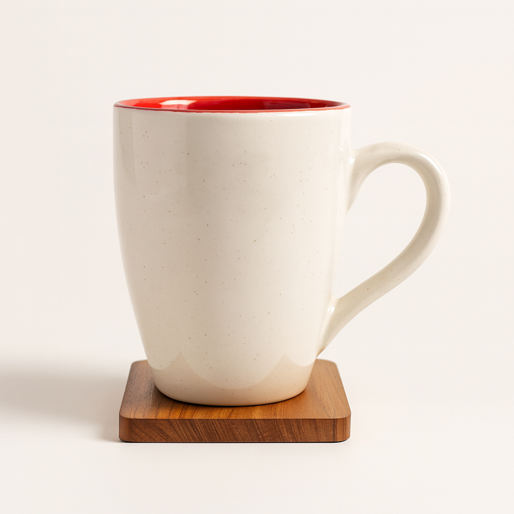Bhokals Dots Print Tan Brown White Coffee Mug