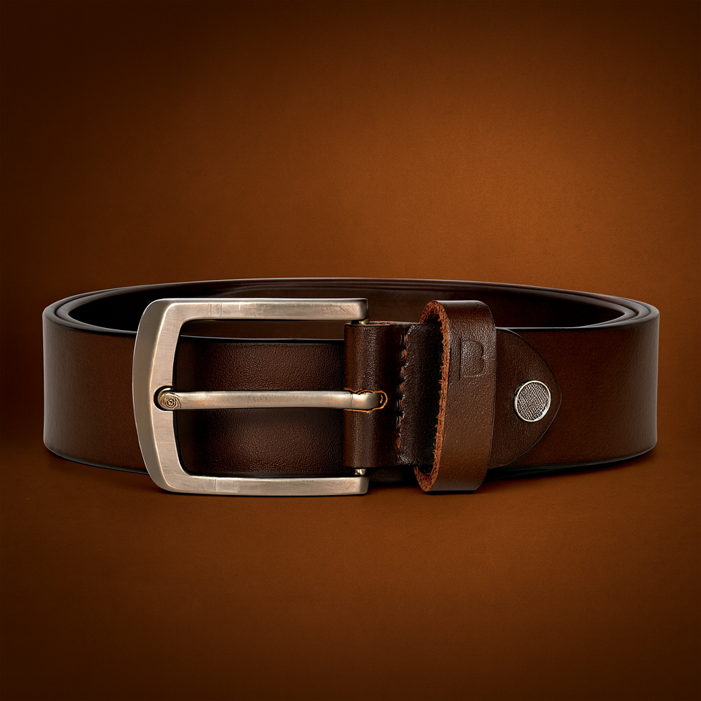 Bhokals Men Brown Casual Leather Belt