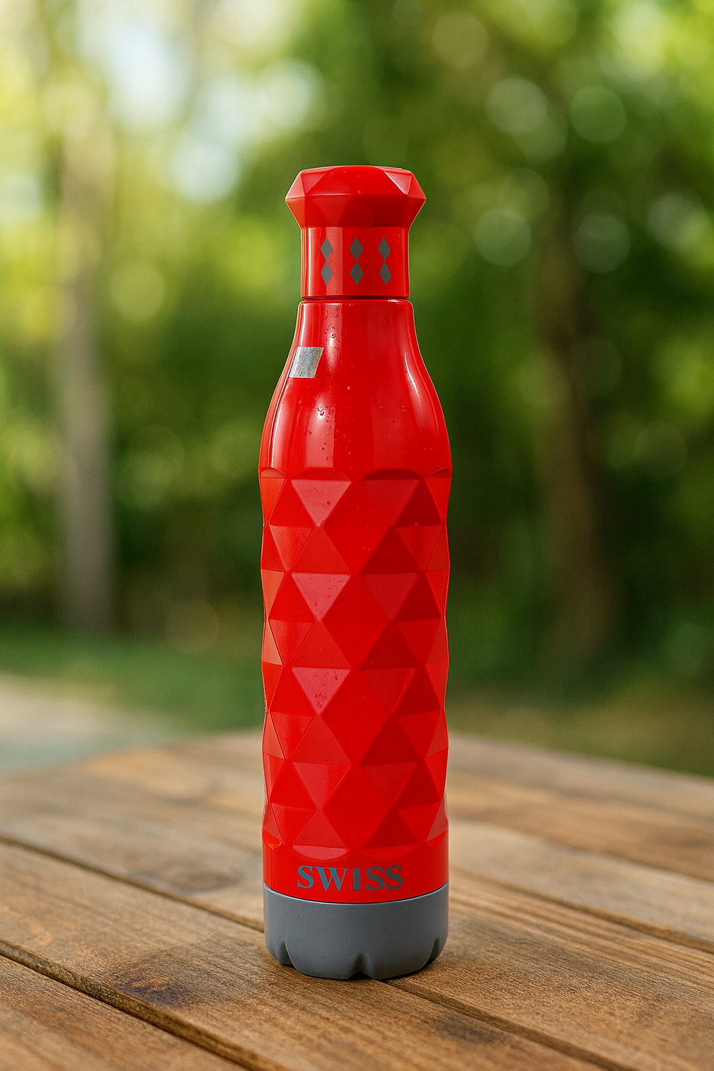 Swiss Printed Pu 750ml Red Water Bottle