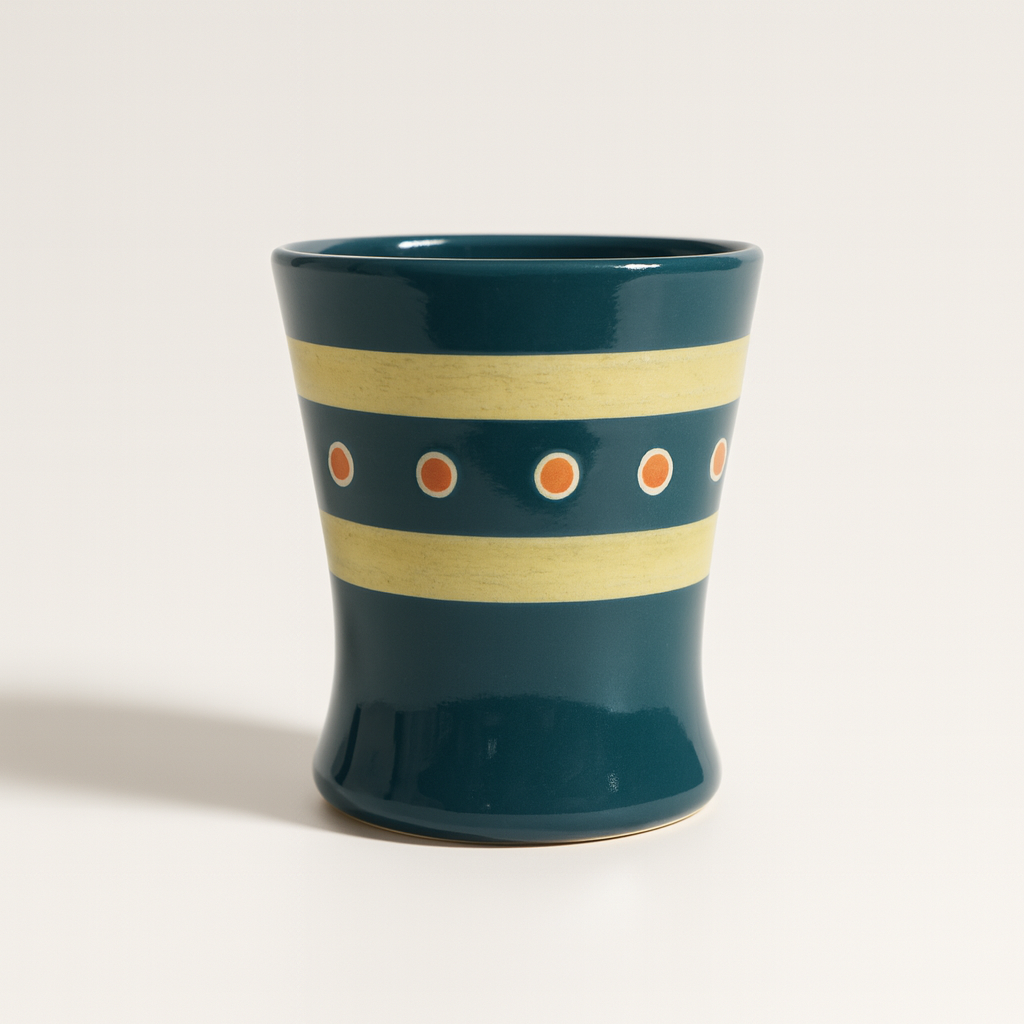 Bhokals Ceramic Green Yellow Coffee Mug