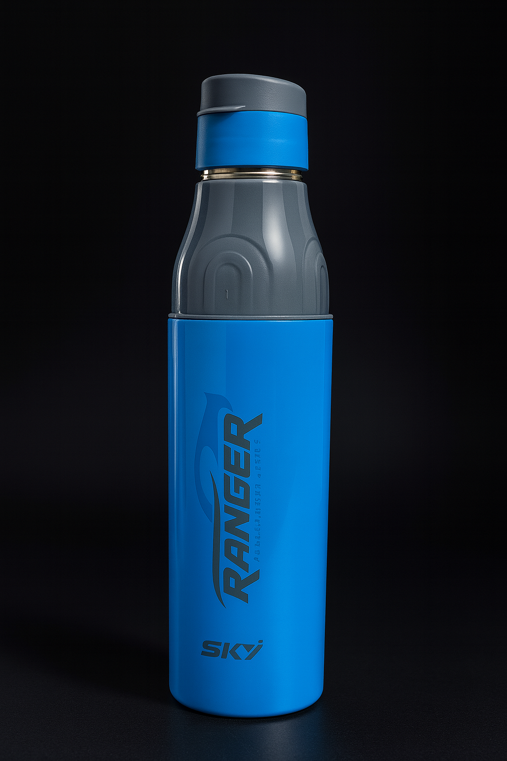 Sky Ranger Printed 1000ml Blue Stainless Steel Water Bottle