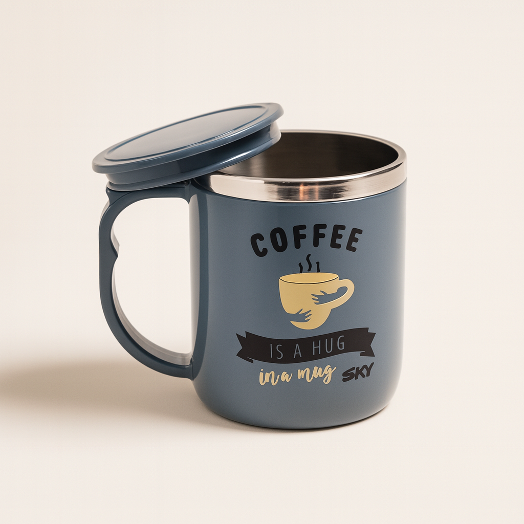 Jolly Steel Small Grey Coffee Mug