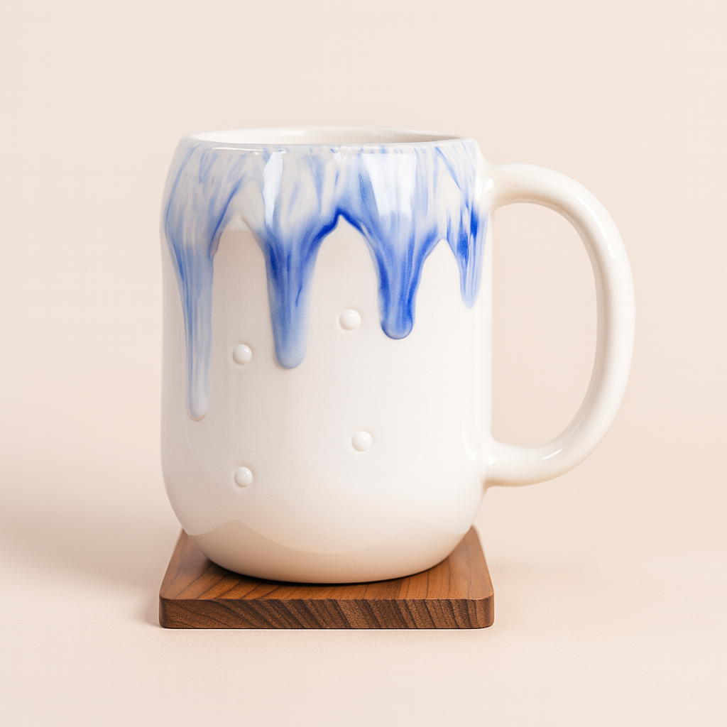 Bhokals Big Dots Print White Coffee Mug